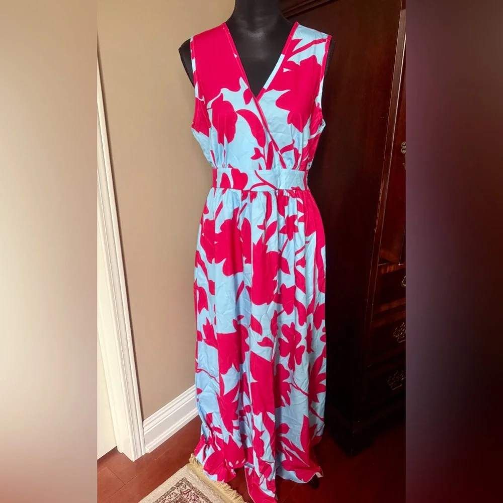 NWOT Floral Maxi Dress w Pockets (S) - Picture 6 of 11
